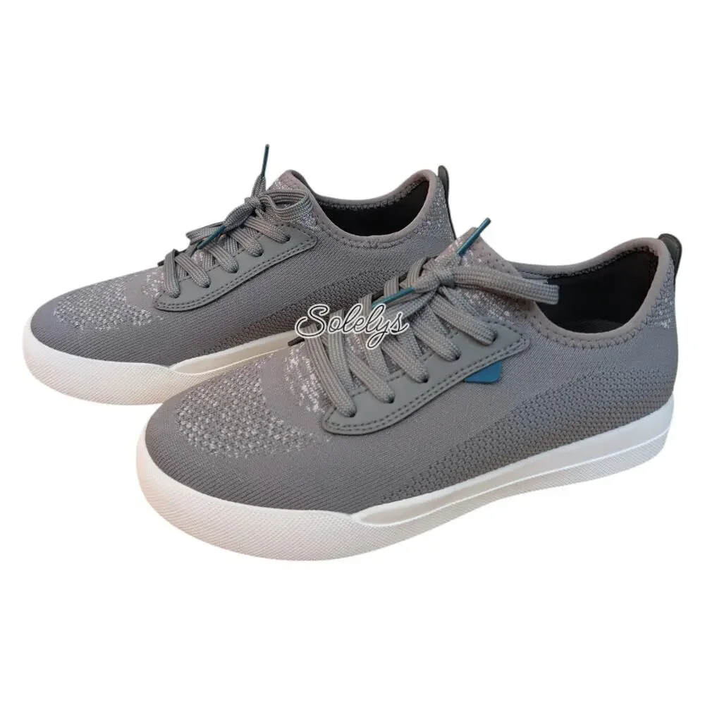 Vessi Weekend Classic Women 8 Concrete Grey White Waterproof Walking Travel Shoe